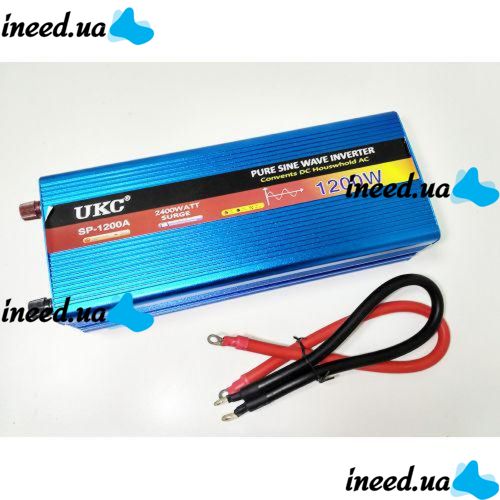 Преобразователь с чистой синусоидой AC/DC 12v 1200W авто инвертор