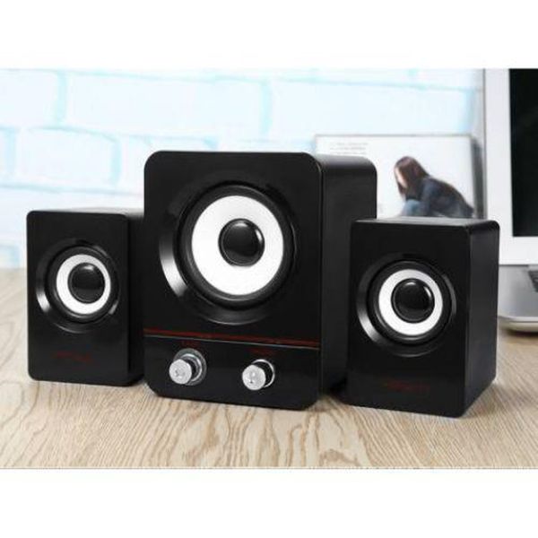 USB колонки для ПК компьютерные колонки 2.1 Hiraliy H1 BASS Black