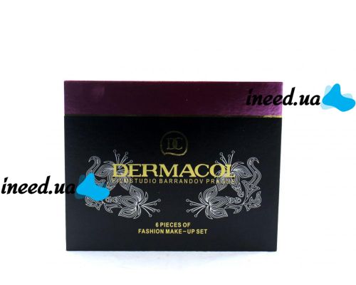Набір тональних кремів Dermacol Make-up 6 в 1 M809 210, 211, 212 + Кисть щітка, Пудра, Рум'яна