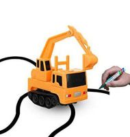 Induction tractor with crane Inductive Truck 777-002 rides along the line
