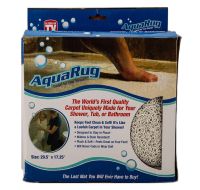 Антиковзаючий килимок для ванної кімнати на присосках Aqua Rug 29,5 * 17,25 см, нековзний вбираючий килимок у ванну з присосками ( Аква Раг )