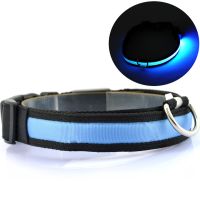 Luminous Fabric Collar Glow Ring for Cats and Dogs LED Neon with LED Backlight on Battery with USB for Pets