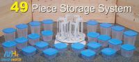 Набір судочків для зберігання їжі Smart Spin Storage System 49 штук скришками
