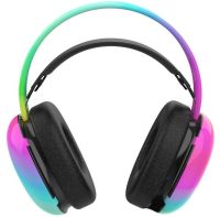 Welike WK-30 RGB RGB Backlit Bluetooth Wireless Headphones Full Size Bluetooth Stereo Headphones with AUX Port for Computer and Laptop