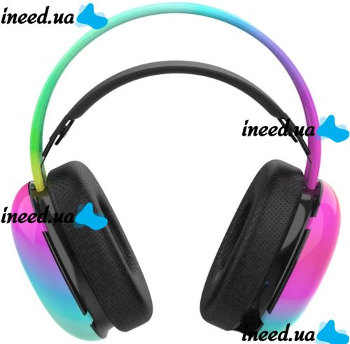 Welike WK-30 RGB RGB Backlit Bluetooth Wireless Headphones Full Size Bluetooth Stereo Headphones with AUX Port for Computer and Laptop
