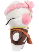 М'яка іграшка Huada Toys качечка в окулярах Lalafanfan 35 см, плюшева качка в одязі Cafe mimi duck Лалафанфан Біла