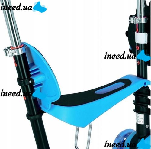 Tricycle Children's Running Scooter Scooter FYS-2864 Blue 5 in 1 with Folding Seat, Parent Handle and Luminous Wheels for Children Blue