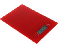 Domotec MS-912 Kitchen Electronic Scales from 1 g to 7 kg, MX-402 Rectangular sensor scales with a flat platform for weighing products Red