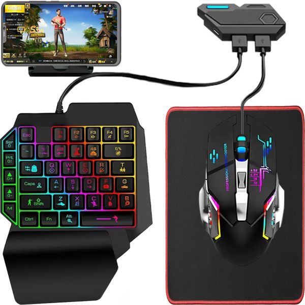 Игровой комплект Bluetooth Mix Elite SE Plus для IOS Android телефона и планшета конвертер проводная клавиатура K12X мышка G2 с ковриком и подсветкой