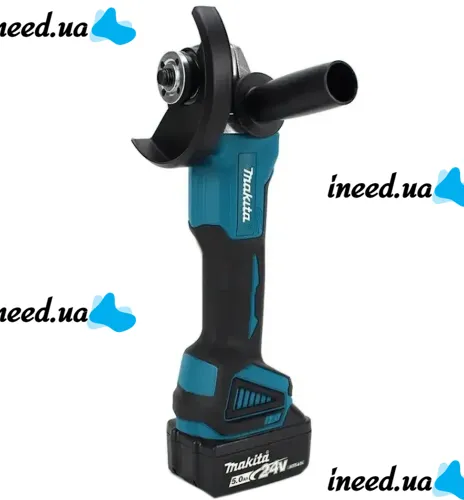 Cordless mini drill 125 mm Makita DGA504ZL for 2 batteries 24V 5Ah, Cordless angle grinder turbine Makita in a case