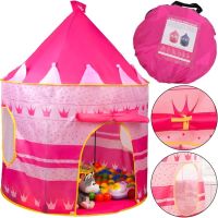 Детская игровая палатка шатер Beautiful Cubby house 135Х105 см складной игровой замок вигвам для игр с сумкой для переноски Замок принцессы Розовая