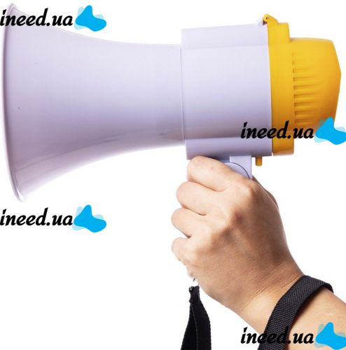 Handheld Megaphone Horn 10w HW-8C with a range of 200m Rechargeable Folding Loudspeaker RD-8S Amplifier with Voice Recording and built-in siren HW8C