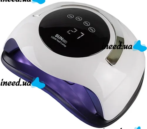 Професійна УФ лампа SUN Boost BQ-5T 120W для манікюру і педикюру 120w, апарат LED UV для полімеризації та сушіння гель лаку для нігтів Сан Bq5t Біла
