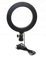 Кольцевая USB LED лампа Bracket Fill Light Live K315 16см 6" со штативом и двумя держателями настольная светодиодная Multi-Position Ring Broadcasting