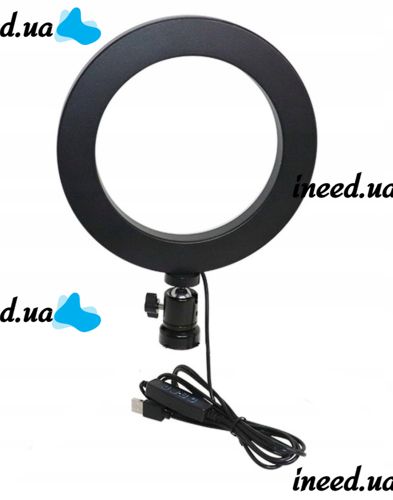 Кольцевая USB LED лампа Bracket Fill Light Live K315 16см 6" со штативом и двумя держателями настольная светодиодная Multi-Position Ring Broadcasting