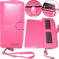 Жіночий гаманець Baellerry Elect New 3846 Pink 20x10 см з відділенням для телефону, жіноче портмоне клатч на 16 відділень для купюр і монет Рожевий