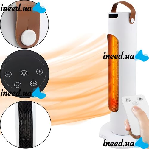 Электрический башенный обогреватель Quick & Easy Heat MAG-639 2200W, Портативный электрообогреватель для дома, Тепловентилятор 2200 Вт от сети Белый