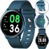 Wrist Smart Watch KW19 Blue 44mm with Pressure Measurement and Fitness Tracker Smart Bluetooth Watch with Tonometer and Heart Rate Monitor Blue