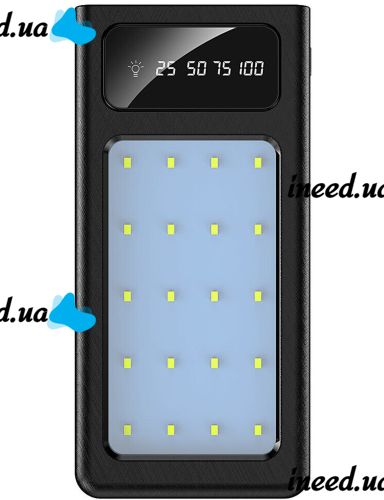 Portable Charger Power Bank Z-05 50000 mah with a set of 4 cables, External battery charging with Flashlight Type-C microUSB Lightning
