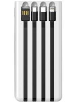 Portable Charger Power Bank Z-05 50000 mah with a set of 4 cables, External battery charging with Flashlight Type-C microUSB Lightning
