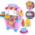 Children's Educational Game Set Happy Chef Kitchen for 28 items, Children's Snack Bar with Trolley on wheels 678-201A
