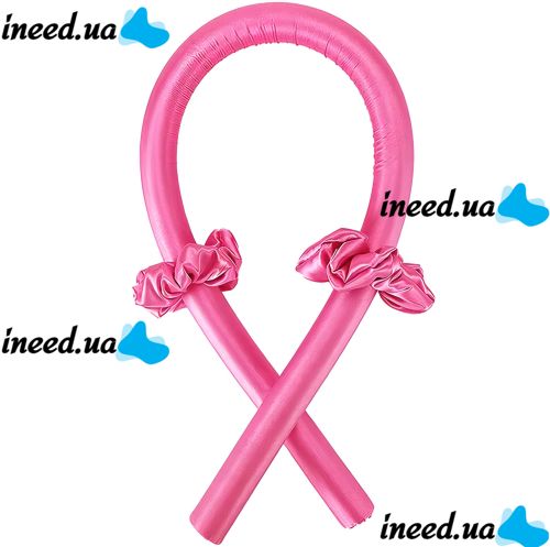 Satin soft Reclaire curlers for self-styling with elastic bands and a hairpin, a soft ribbon for cold curling, a kerlik headband for curls