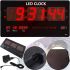 Настенные электронные часы Clock JH-4622 Red с красной LED подсветкой, Настольные цифровые часы красные с датой и термометром от сети