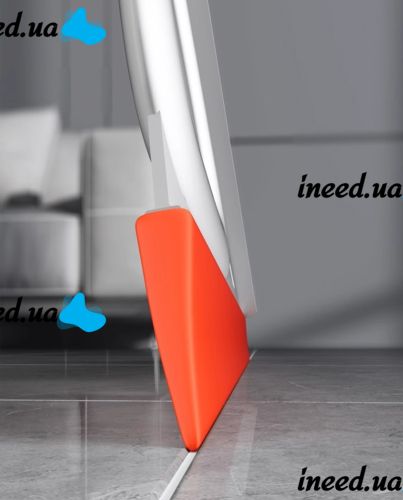 Silicone Mop 2 in 1 Clean the wiper AND-8-10 for Washing Windows, Liquids Scraper Floor and Glass Cleaner with Telescopic Handle 100cm Orange