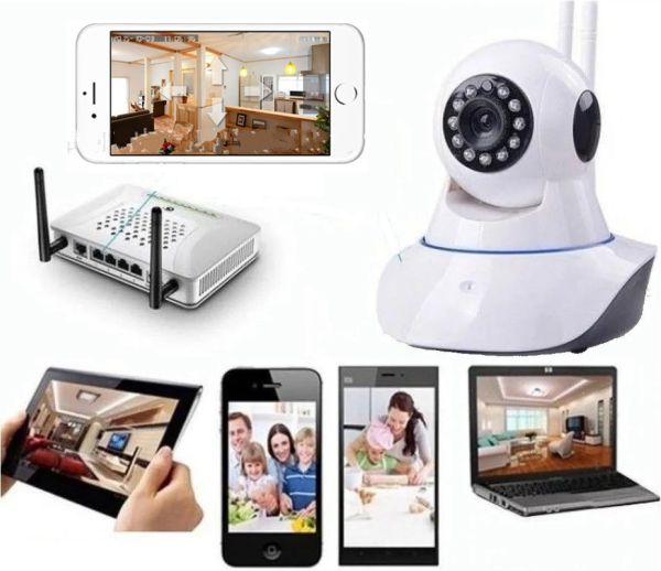 Wireless Rotary WIFI IP Surveillance Camera Icam Q5T White, White with Motion Sensor and Night Vision Yoosee SMART PRO