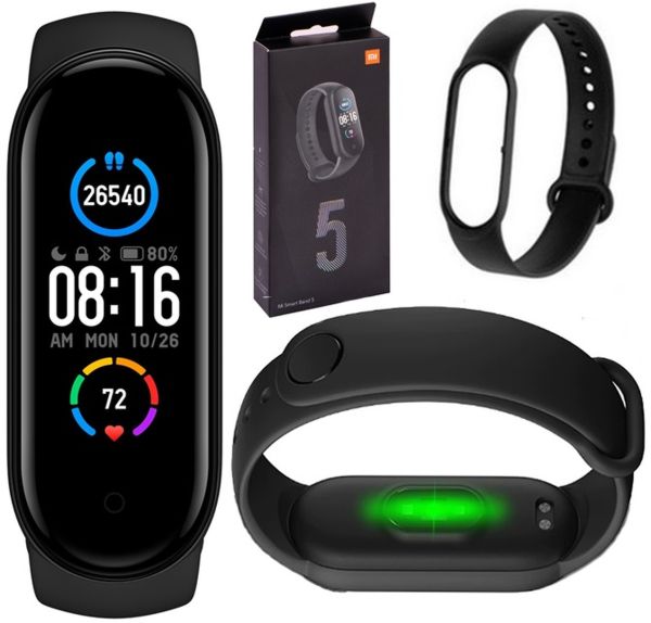 Fitness Bracelet Smart Band M5 black Xiaomi Mi Band 5 Hey Plus Color M5 Pedometer, Blood Pressure and Pulse Measurement Black, smart watch health watch
