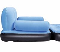 Inflatable single transformer chair Bestway 67277 up to 160kg with reclining back and armrest, single sofa bed 191x97x64 cm for relaxation