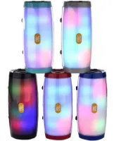 Бездротова Bluetooth колонка T & G TG165C з RGB LED підсвічуванням і функцією Power Bank, акумуляторна блютуз акустика SPS UBL USB AUX для Android IOS
