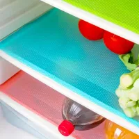 Antibacterial Silicone Mats 4 Pcs for Tescoma 4FOOD Refrigerator Shelves 45x30 cm, Set of universal mats napkins for shelves