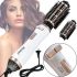Hair Dryer Styler Brush for Hair Drying Kemei KM-8020 2 in 1, Rotating Curling Brush with nozzle for styling, curling and straightening 1000W White