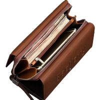 Чоловічий шкіряний гаманець клатч Baellerry Guero S1393 Brown для зберігання кредитних карт монет на змійці, чоловіче портмоне для купюр Коричневий