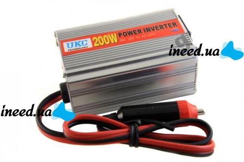 Перетворювач авто інвертор 12v-220v 200W, перетворювач напруги 12 - 220V 200 W