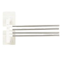 Universal Wall Mounted Bathroom Towel Rack 4-Bar Towel Rack for 4 towels, Rack Towel Organizer 4 Holders White
