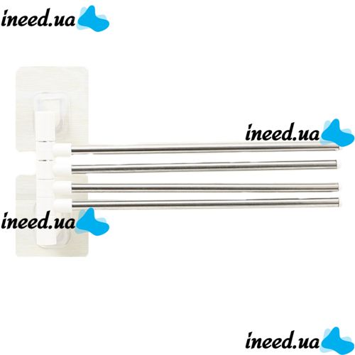 Universal Wall Mounted Bathroom Towel Rack 4-Bar Towel Rack for 4 towels, Rack Towel Organizer 4 Holders White