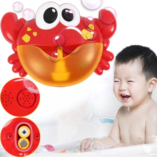 Краб детская игрушка для ванны Bubble Crab музыкальная игрушка-генератор пены на присосках с мыльными пузырями, забавный краб-пузырь на батарейках