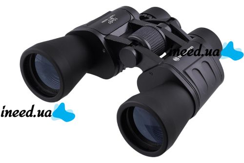 Потужний бінокль з якісною оптикою Bresser 750B 10x50 + чохол для полювання та риболовлі