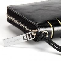 Клатч мужской Кошелек портмоне Baellerry Leather 3 W009 Black Черный