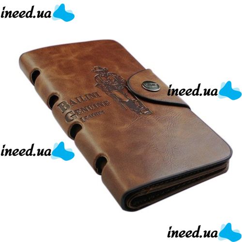 Чоловічий портмоне Bailini Texas Long Style COK 10 Brown Коричневий