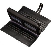 Men's Leather Wallet Clutch Baellerry Guero S1393 Black for Storing Credit Cards Coins on a snake, Men's wallet for bills Black