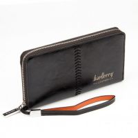 Чоловічий гаманець клатч портмоне Baellerry Leather Model 1 SW008 Black Чорний