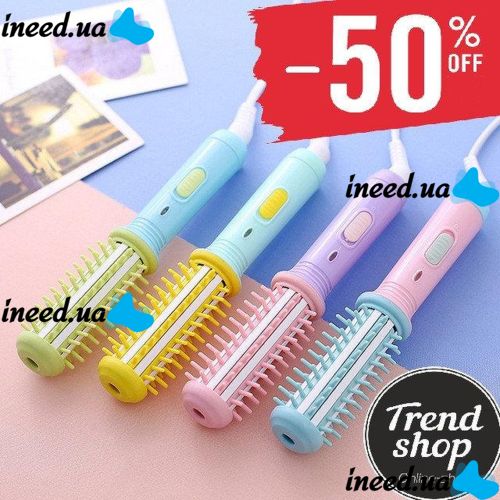 Mini iron - Comb hair curly mini for curling and straightening hair in a plastic case