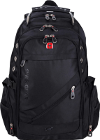 Универсальный Рюкзак SwissGear Men Bag 8810 39 л, 17" + USB + дождевик black Черный