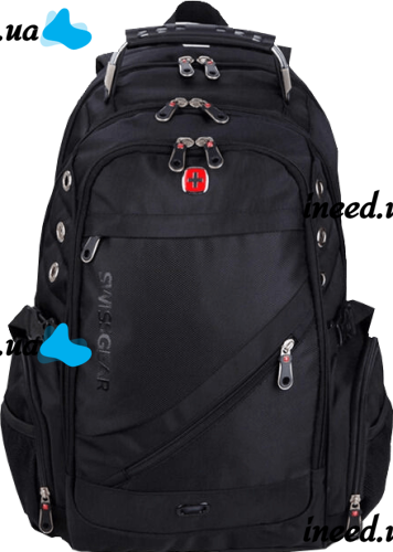 Универсальный Рюкзак SwissGear Men Bag 8810 39 л, 17" + USB + дождевик black Черный