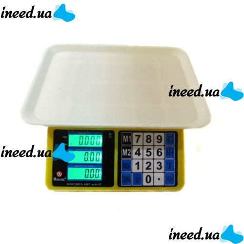 Commercial electronic scales up to 40 kg Domotec MS-266 Plastic 40kg