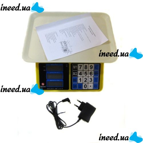 Commercial electronic scales up to 40 kg Domotec MS-266 Plastic 40kg