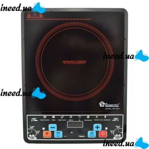Инфракрасная индукционная электроплита Domotec MS-5841 мощностью 2000 Вт с таймером